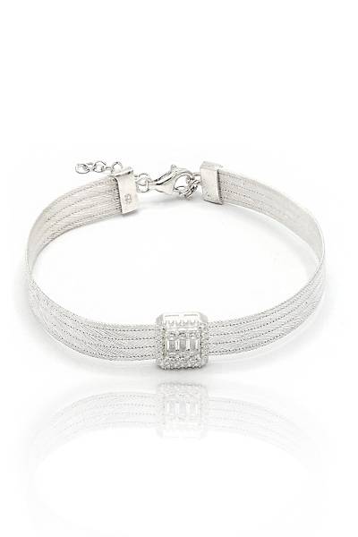 Zirkon Ta�l� Baget Model 4 S�ra Trabzon Has�r� G�m�� Kad�n Bileklik 201024325