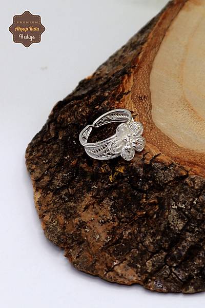 Papatya Model El i��ili�i 925 Ayar G�m�� Telkari Kad�n Y�z�k 201023973