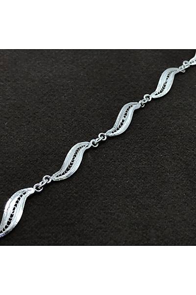 Dalga Model 925 Ayar Telkari Bayan G�m�� Bileklik