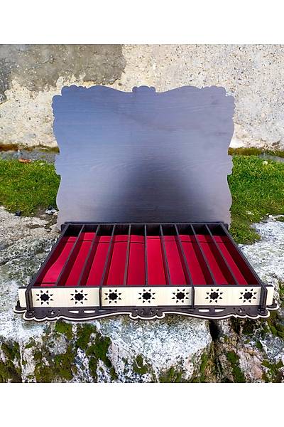 Koleksiyonluk Kapakl� Ah�ap Tesbih Kutusu