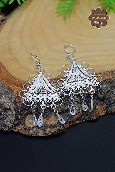 ��gen Tasar�m 925 Ayar G�m�� Telkari Kad�n K�pe 201023942