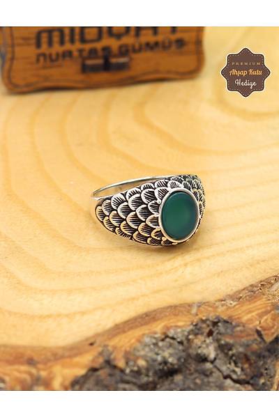 Z�mr�t Ta�l� Bal�k Pulu Model 925 Ayar G�m�� Erkek Y�z�k 201024891