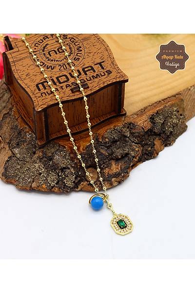 Zmrt Tal Boncuklu Top Model Gold Kaplama 925 Ayar Gm Kadn Kolye 201024694