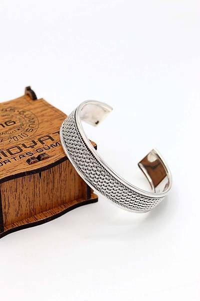 �rg� Model 925 Ayar Saf G�m�� Unisex Has�r Bilezik 201024392