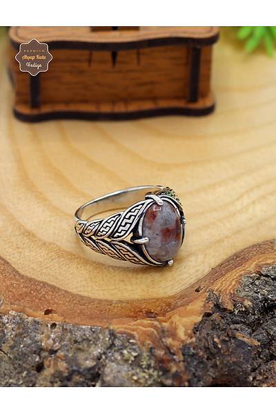 �istolit Ta�� Yaprak Model 925 Ayar G�m�� Erkek Y�z�k 201024816