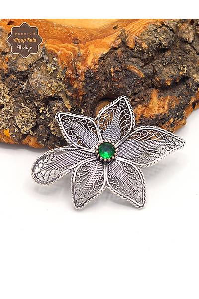 Z�mr�t Ta�l� Lotus Model Oksitli Telkari G�m�� Kad�n Bro� 201025192