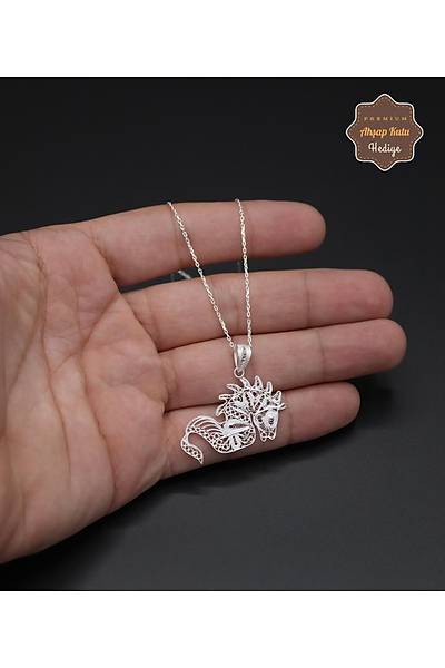 At Model 925 Ayar Saf G�m�� Telkari Kad�n Kolye 201024644