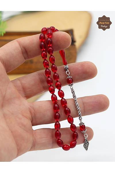 K�rm�z� Arpa Kesim K���k Boy G�m�� �vme P�sk�ll� Ate� Kehribar Tesbih 201024966