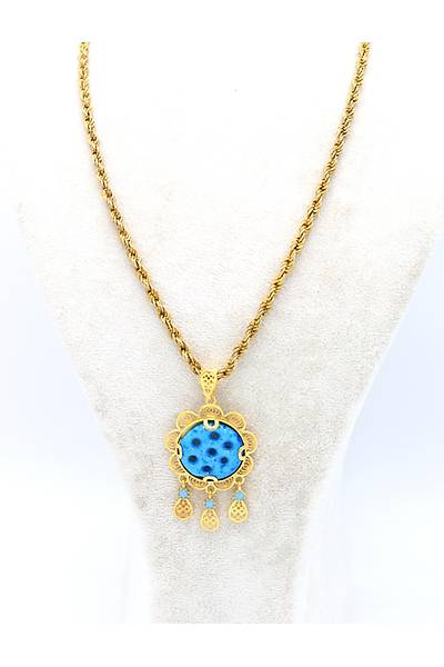 Burma Halat Zincirli Telkari ��lemeli Midyat S�ryani Nazar Boncu�u Kolye 201024836