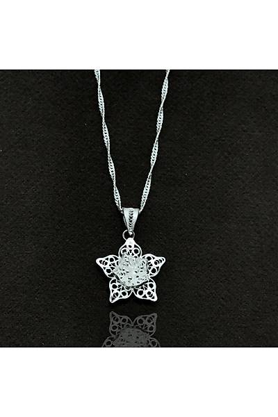 Y�ld�z Model Eli��ili�i Telkari G�m�� Bayan Kolye