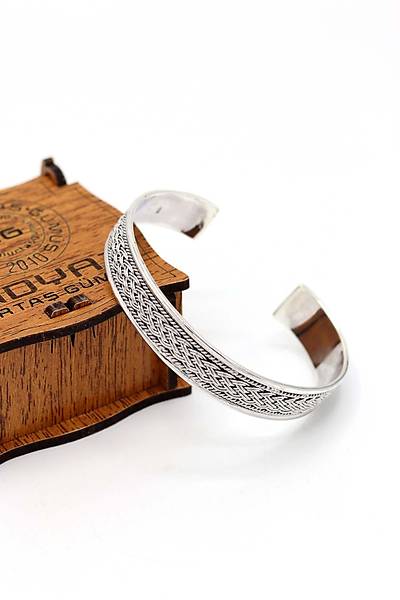 �ift �rg� Model 925 Ayar Saf G�m�� Unisex Has�r Bilezik 201024395