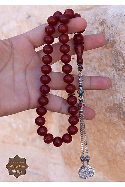 Byk Boy Bordo Kre Kesim Skma Kehribar Tesbih 201024704