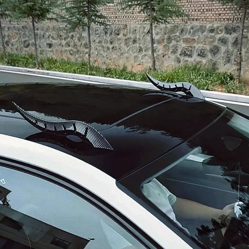 Araba Tavanı Ejderha Boynuzu Araç Dış Aksesuar Boynuz Karbon