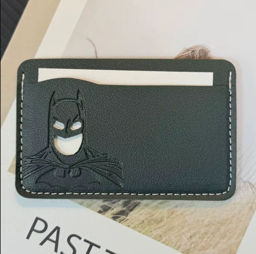 Batman Tasarımlı El Yapımı Hakiki Deri Cüzdan & Kartlık