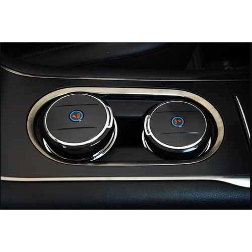 Araba Sigara K�ll��� Bardak Kapakl� LED I��kl� Ta��nabilir Ara� K�ll��� Krom I��kl� 