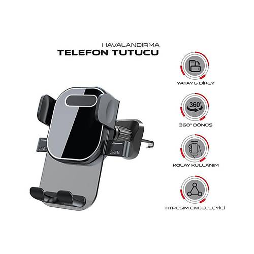 Telefon Tutucu Havaland�rma Kancal� �effaf