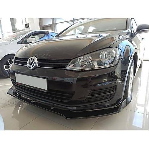 Volkswagen Golf 7 MK7/ 7,5 iin n Tampon 3 Para Lip 2012-2019 Siyah