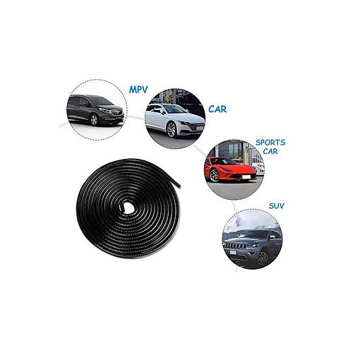 5 Metre Siyah Kap� Koruma Band� Araba Kenar Koruyucu Silikon Yap��kan Fitil �erit