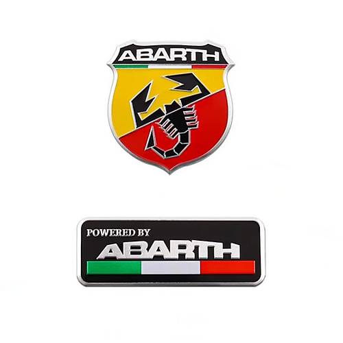 Fiat Abarth Logo 3D Abarth Amblem Aliminyum ��kartma Abarth Rozet 2 li Set �thal