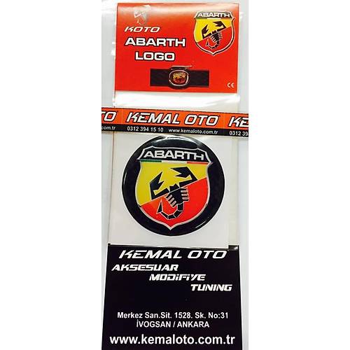 Stilo Abarth Logo jant Damla Sticker Rozet 6.5 CM 4 Adet