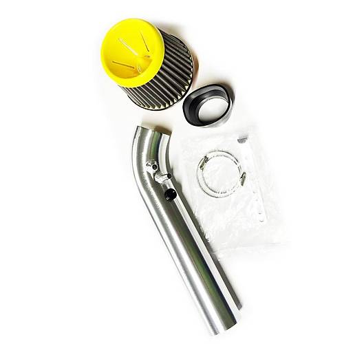 76mm Performans Hava Filtre Borusu Kiti Al�minyum Krom Boru+Sar� Racing Filtre