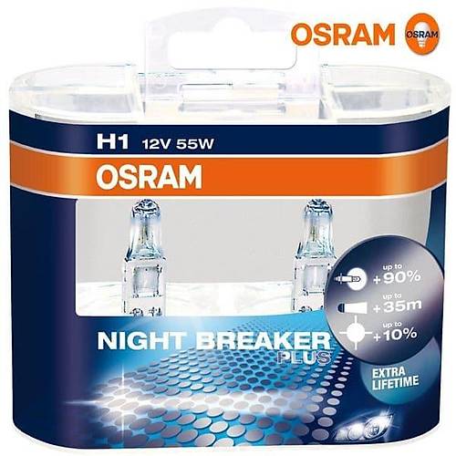 OSRAM Night Breaker Plus H1 Ampul Seti