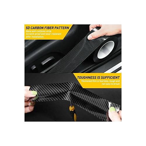 5d Karbon Tampon �amurluk Bagaj Kap� E�i�i Koruyucu �erit E�ik Koruma Band� 5d Karbon 5mtx5cm