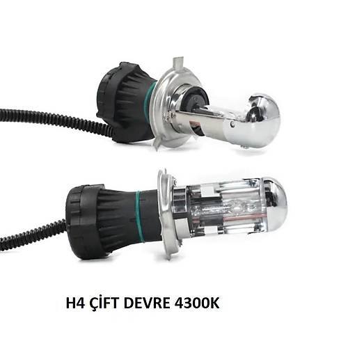 H4 Xenon Ampul ift Devre 4300K 2 Adet