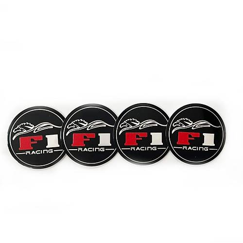 67mm Logo Jant G�be�i Armas� Sticker F1 Racing 4 Adet 