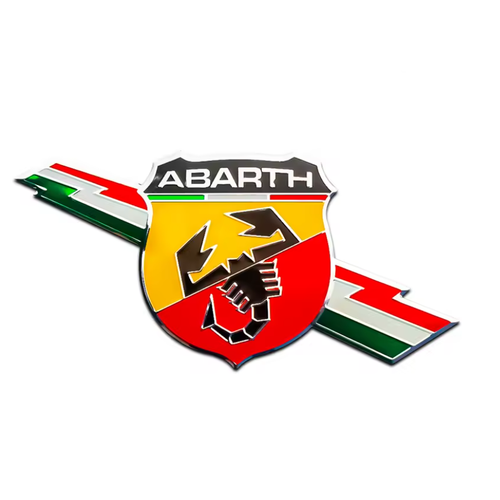 Fiat Abarth Logo 3D Abarth �im�ek Logolu Amblem Aliminyum ��kartma Rozet