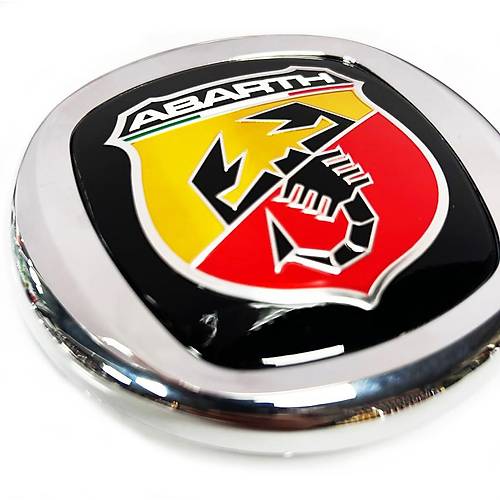 Abarth Logo �n Panjur Armas� Krom �er�eveli 85mm Orjinal
