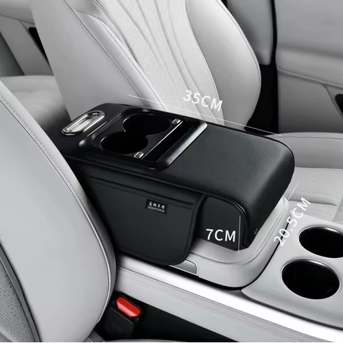 Her Araca Uygun Kol�ak �st� Ge�meli Bardakl�k Pe�etelik USB li Kol�ak Siyah
