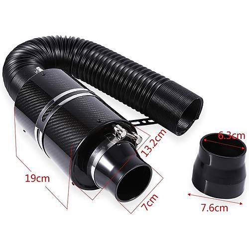 Kutu ��i A��k Hava Filtresi Karbon So�uk Hava Filitre Kit BMC Tip