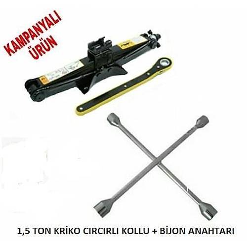 Oto Krikosu 1.5 Ton Makas Crcr Ara Kriko + Bijon Anahtar