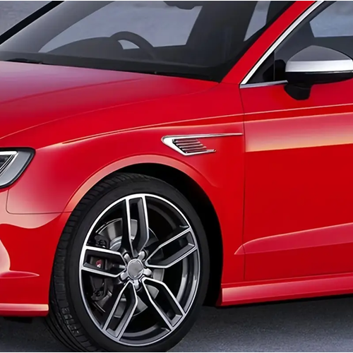 Araba Yan Amblem Motor Kaputu Havaland�rma S�slemesi Sticker Krom 30cm