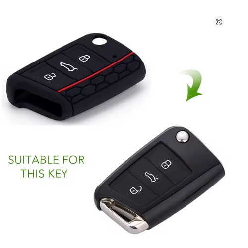 Silikon Anahtar K�l�f� VW Golf 7 MK7 VII - Tiguan Polo Skoda Octavia A7 Kodiaq Seat Ateca Leon