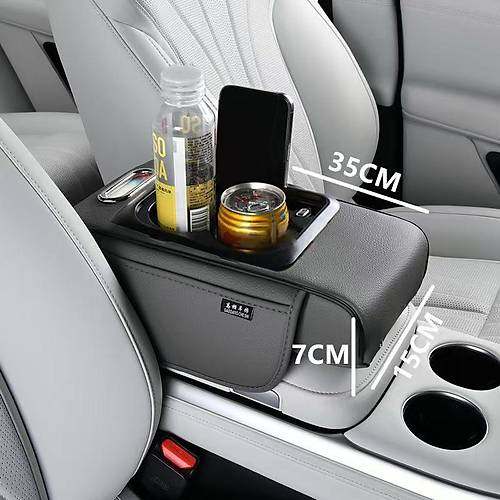 Her Araca Uygun Kol�ak �st� Ge�meli Bardakl�k Pe�etelik USB li Kol�ak Gri