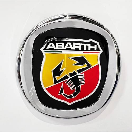 Abarth Logo �n Panjur Armas� Krom �er�eveli 85mm Orjinal