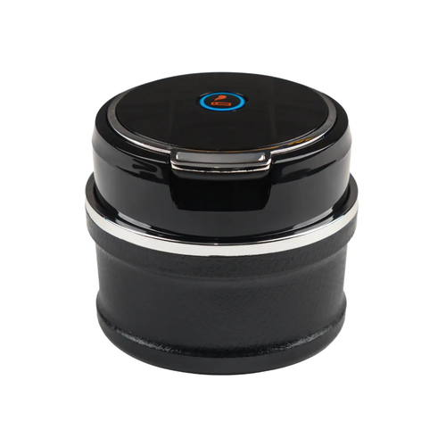 Araba Sigara K�ll��� Bardak Kapakl� LED I��kl� Ta��nabilir Ara� K�ll��� Krom I��kl� 