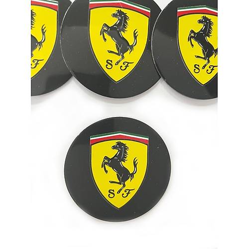 Jant Logosu Jant G�be�i Armas� Sticker Amblem Ferrari 4 Adet 67mm