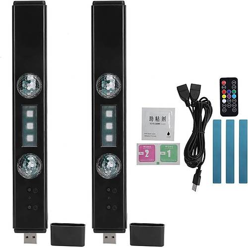 Ara� ��i Kumandal� Sese Duyarl� 22 cm �ubuk Usb Led Tavan Ayd�nlatmas� Ayak Alt� Led