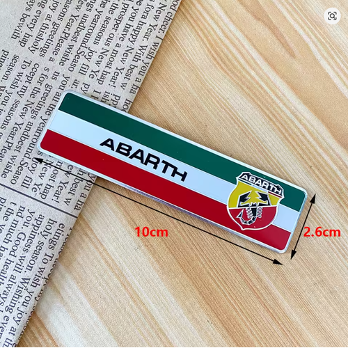 Fiat Abarth Logo 3D Al�minyum Etiket Abarth Amblem Rozet ��kartma 4 Par�a Set �thal