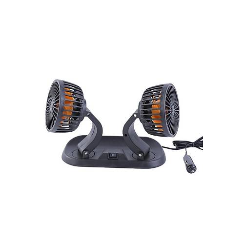 Ara� I�i �ift Ba�l�kl� 360 Derece D�nebilen Ara� Fan� Ara� I�i Vantilat�r Serinletici 12V