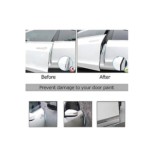 5 Metre Siyah Kap� Koruma Band� Araba Kenar Koruyucu Silikon Yap��kan Fitil �erit