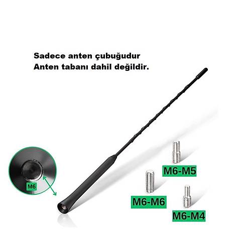 Renault Fluence �ubuk Tavan Anteni Oto Tepe Anten Y�ksek �ekim Ara� Radio Anteni 40cm