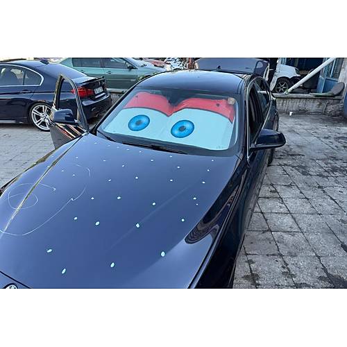 �n Cam Oto G�ne�lik Araba G�ne�li�i �im�ek Mcqueen 65*135