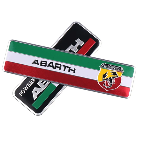 Fiat Abarth Logo 3D Abarth Amblem Aliminyum ��kartma Abarth Rozet 2 li Set �thal