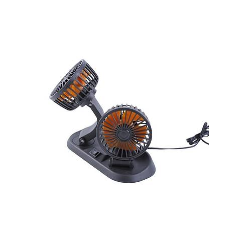 Ara� I�i �ift Ba�l�kl� 360 Derece D�nebilen Ara� Fan� Ara� I�i Vantilat�r Serinletici 12V