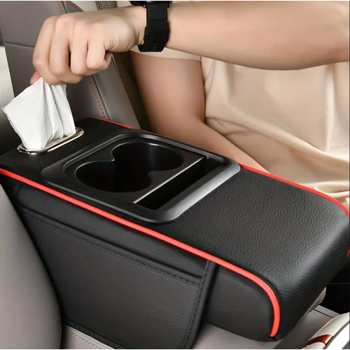 Her Araca Uygun Kol�ak �st� Ge�meli Bardakl�k Pe�etelik USB li Kol�ak Siyah K�rm�z�