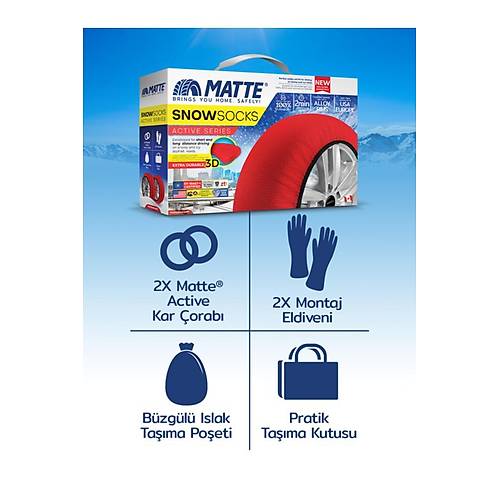 Oto Araba Lastik Anti Patinaj Kar �orab� - Active Series